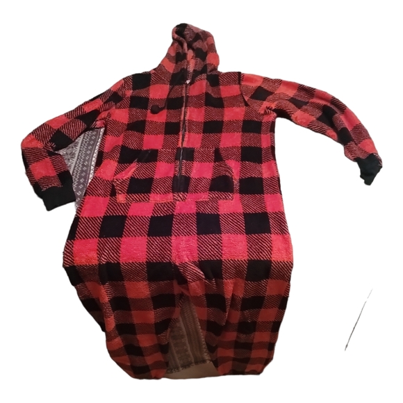 Red and black Buffalo check onesie - Picture 2 of 3